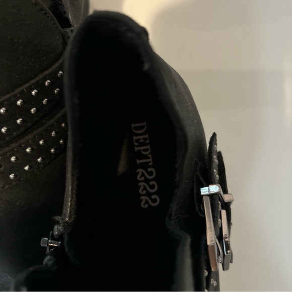 New black booties with buckles, sequence and zip size 8 medium - Picture 4 of 6